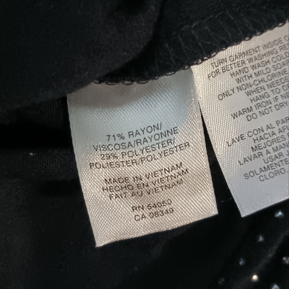 Jones NY black sleeveless evening wear top XL - Picture 7 of 8